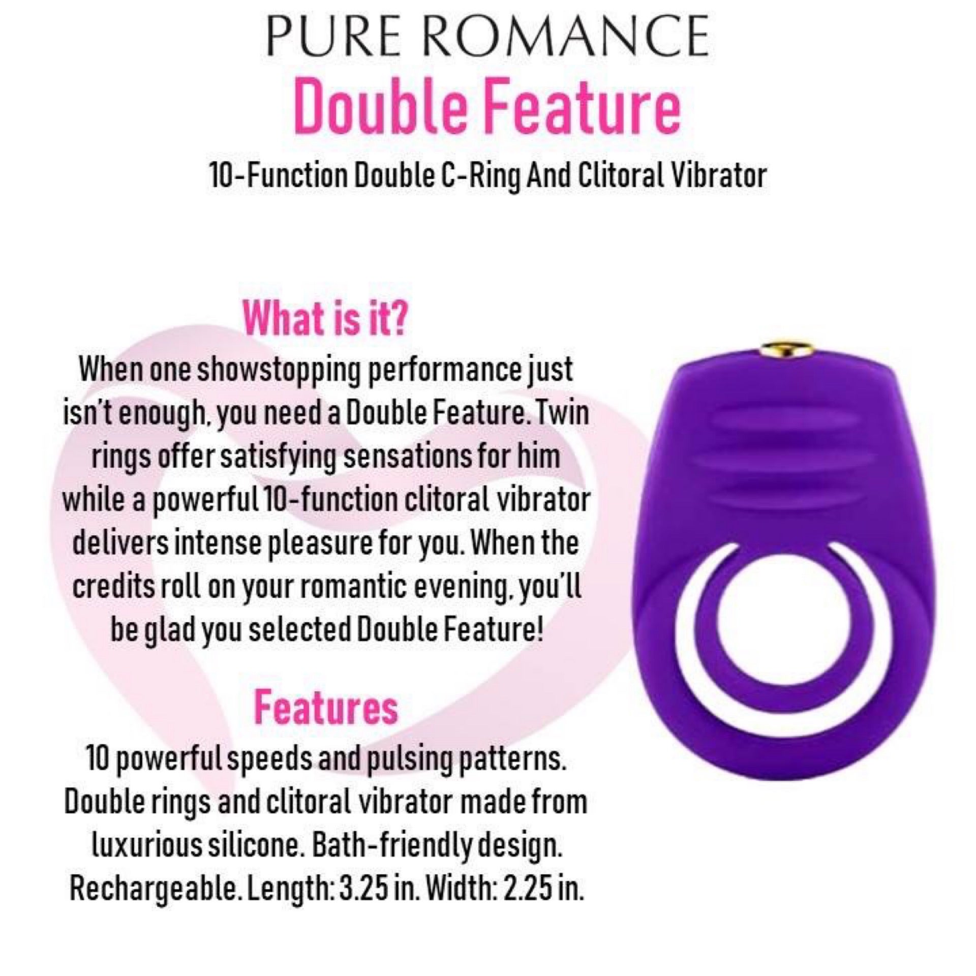 Double Feature - Double C Ring and Clitoral Vibrator | PR by Keelyn